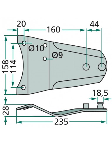 Portacuchillas Fella 235x158 mm Adaptable