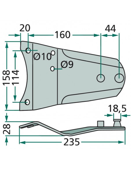 Portacuchillas Fella 235x158 mm Adaptable