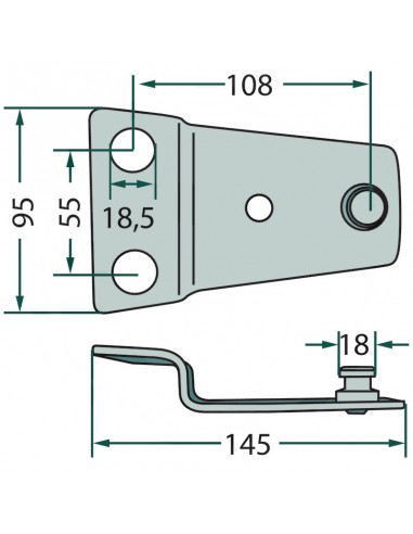 Portacuchillas Segadora Claas 145x95 mm Adaptable