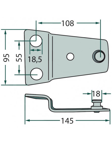 Portacuchillas Segadora Claas 145x95 mm Adaptable