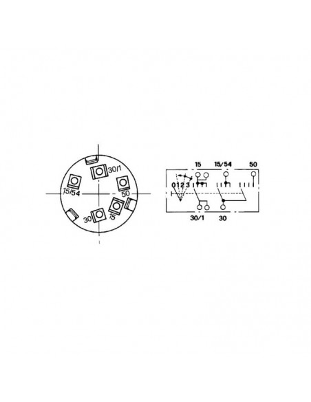 Interruptor arranque 0-1-2-3 Landini-Massey Ferguson Adaptable