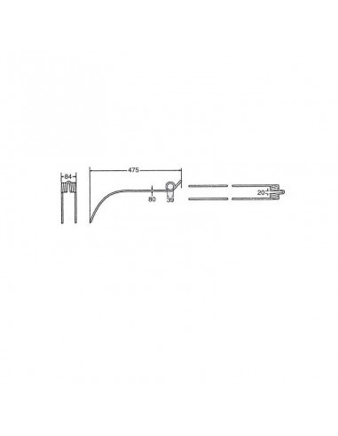 Púa Henificadora Claas 475x84x39 mm Adaptable