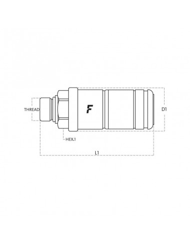Acoplamiento rápido hembra 3/4" UNF