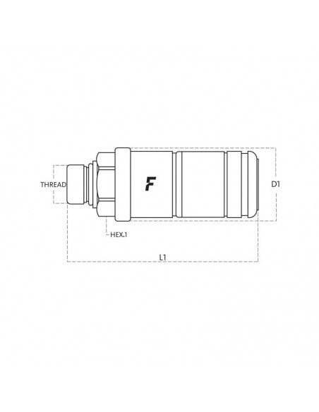 Acoplamiento rápido hembra 3/4" UNF