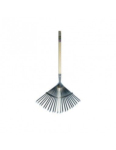 Rastrillo hojas metal + mango 150 cm