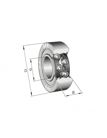 Rodamiento de bolas con contacto angular 40x68x21 mm INA-FAG