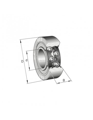 Rodamiento de bolas con contacto angular 15x32x13 mm INA-FAG