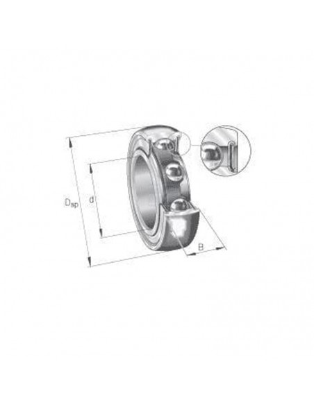Rodamiento de bolas de ranura profunda 30x62x16 mm INA-FAG