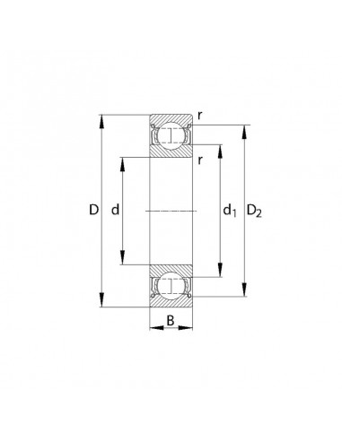 Rodamiento rígido de bolas 35x72x17 mm INA-FAG
