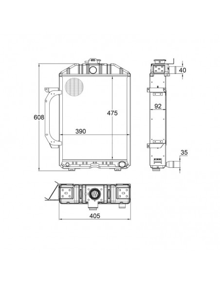 Radiador Agua Renault 851 Adaptable