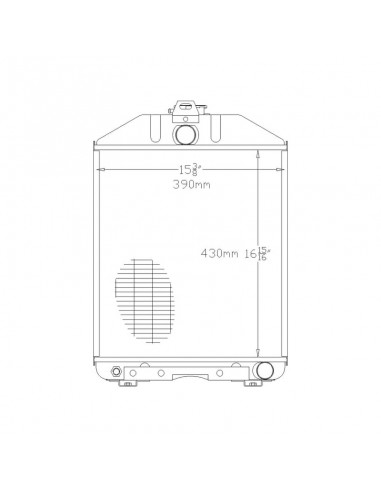 Radiador Agua Renault 430x390 mm Adaptable