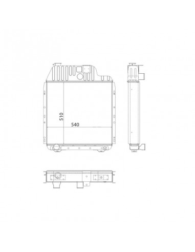 Radiador Massey Ferguson 3070-3080-3085-3090-3095 Adaptable
