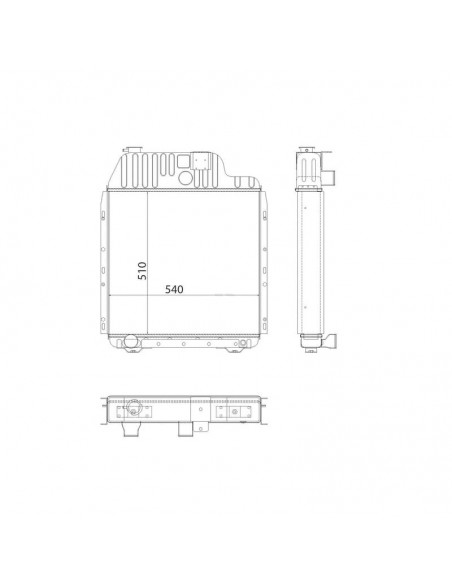 Radiador Massey Ferguson 3070-3080-3085-3090-3095 Adaptable