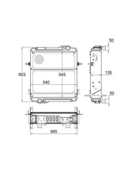 Radiador Massey Ferguson 6265 6270 6280 6290 Adaptable