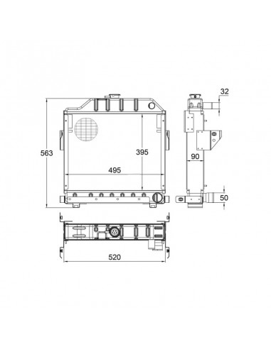 Radiador Case International 553-654-724-824 Adaptable