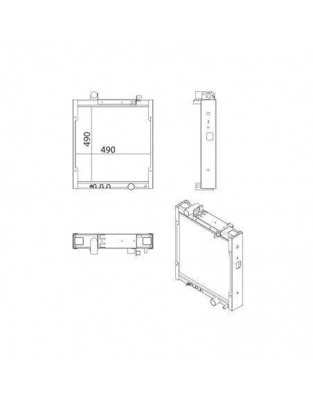 Radiador John Deere Series 5000 520x575 Adaptable