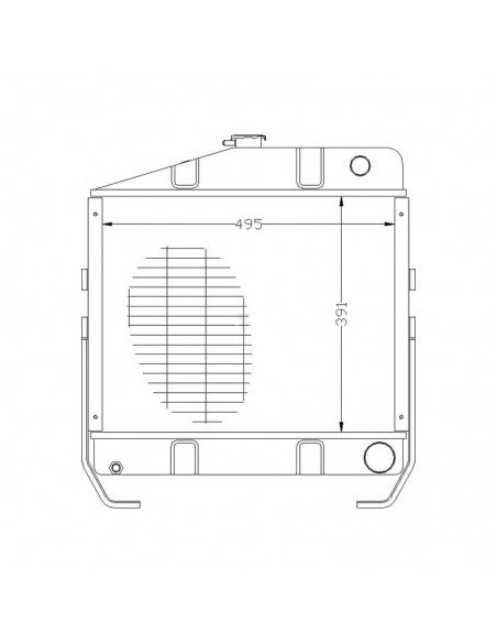 Radiador Case IH International 644-744-844 Adaptable