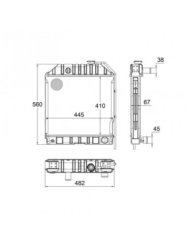 Radiador New Holland Series 200-3000-4000-5000-6000 Adaptable