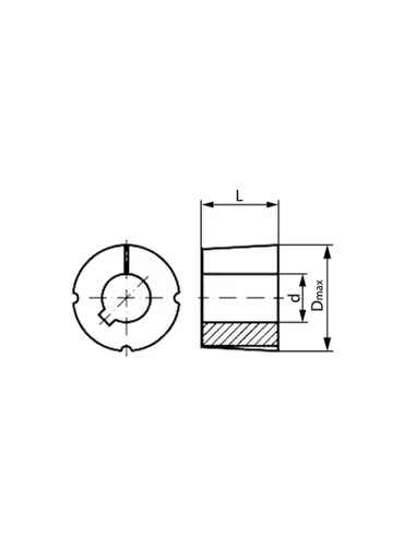 Buje sujeción Taperlock 1.3/8"-6