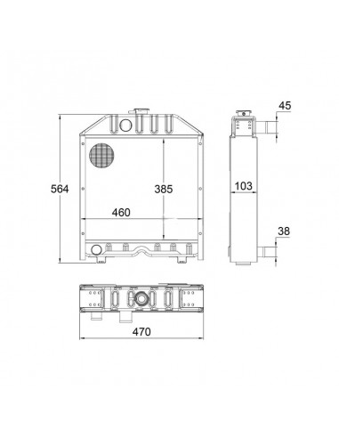 Radiador Fiat Series 66-76-86-TK 470x564 mm Adaptable