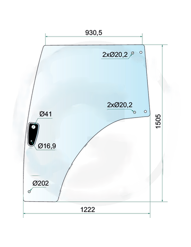 cristal puerta derecha adp. landini