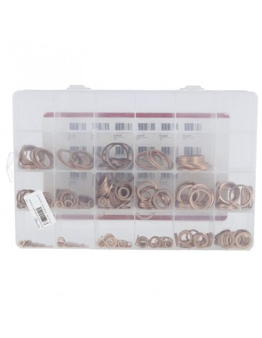 Caja surtida de 415 arandelas de cobre