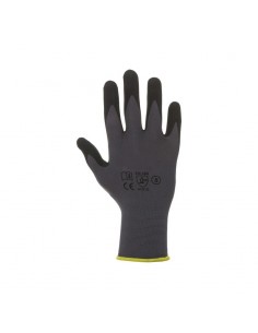 Guantes de trabajo nailon gris L 25cm talla 9/L