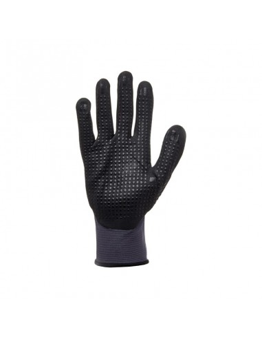 Guantes de trabajo nailon gris L 24.5cm talla 9/L