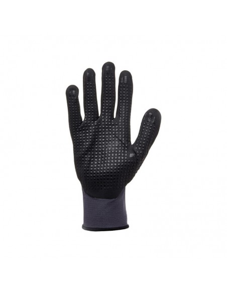 Guantes de trabajo nailon gris L 24.5cm talla 9/L