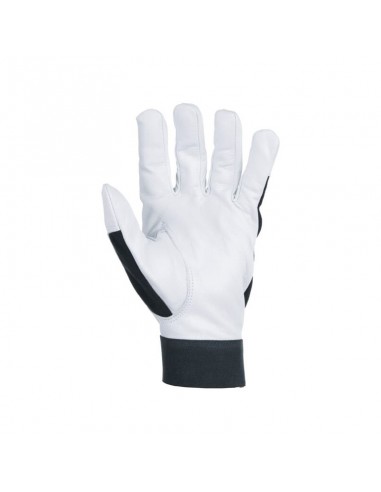 Guantes de montaje cuero/algodón negro-blanco talla 9/L