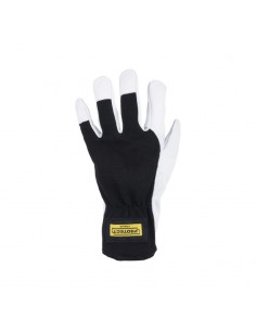 Guantes de montaje de piel de cabra 3.009 negro/blanco cuero/algodón talla XL (10)