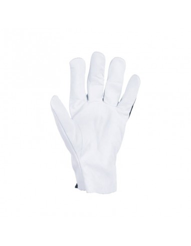Guantes de montaje de piel de cabra 3.009 negro/blanco cuero/algodón talla XL (10)