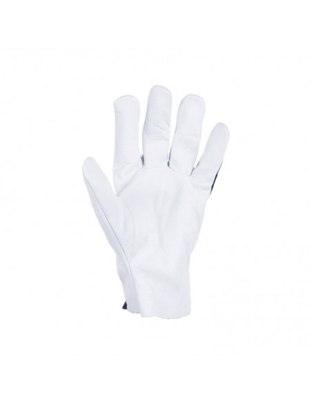 Guantes de montaje de piel de cabra 3.009 negro/blanco cuero/algodón talla XL (10)