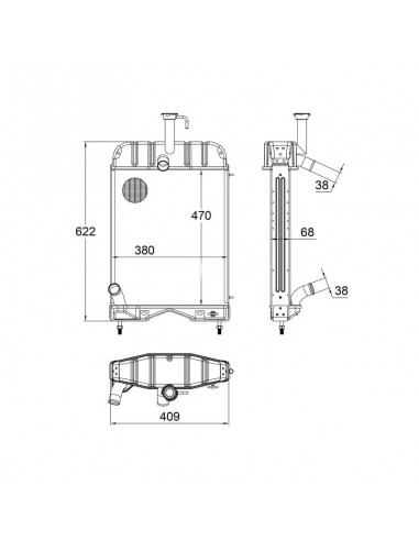 Radiador Massey Ferguson 231-235 Adaptable