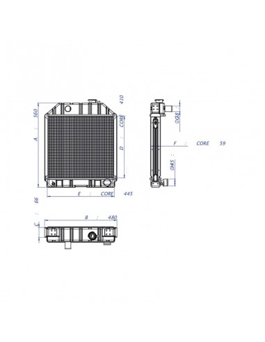 Radiador Ford Series 2000-3000-4000... Adaptable