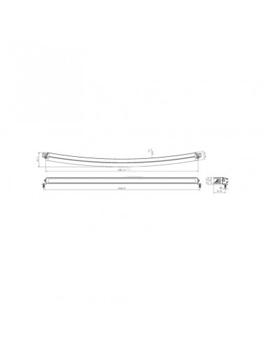 barra de luz de trabajo led, 210 w, 17640 lm, rectangular, 12/24 v, blanco/naranja, 1007,1 x 40 x 54,4 mm enchufe deutsc