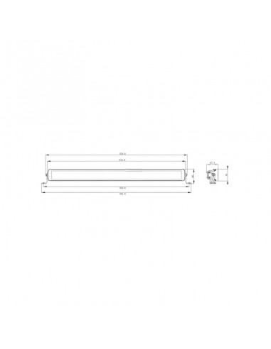 barra de luz de trabajo led, 300 w, 25200 lm, rectangular, 12/24 v, blanco/naranja, 815 x 70 x 67 mm enchufe deutsch, ha