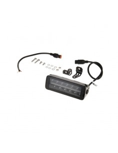 barra de luz de trabajo led, 60 w, 5040 lm, rectangular, 12/24 v, blanco/naranja, 204 x 70 x 67 mm enchufe deutsch, haz