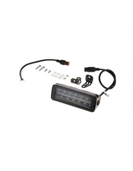 barra de luz de trabajo led, 60 w, 5040 lm, rectangular, 12/24 v, blanco/naranja, 204 x 70 x 67 mm enchufe deutsch, haz