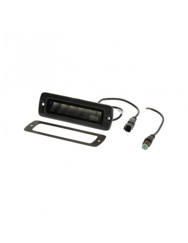 faro de trabajo led indirecto, 30 w, 2880 lm, rectangular, 12/24 v, blanco, 157 x 49,7 x 60 mm enchufe deutsch, luz de p