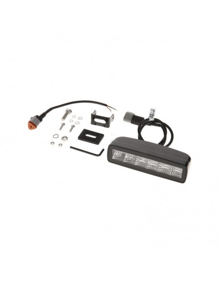 faro de trabajo led indirecto, 30 w, 2880 lm, rectangular, 12/24 v, blanco/naranja, 157 x 49,7 x 60mm enchufe deutsch, l