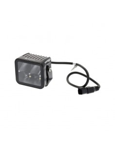 faro de trabajo led indirecto, 40 w, 4800 lm, cuadrado, 12/24 v, blanco, 81 x 82,5 x 67,5 mm enchufe deutsch, haz de luz