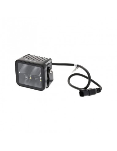 faro de trabajo led indirecto, 40 w, 4800 lm, cuadrado, 12/24 v, blanco, 81 x 82,5 x 67,5 mm enchufe deutsch, haz de luz