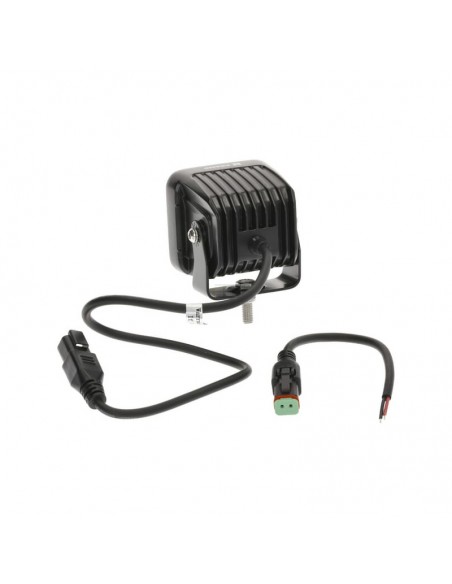 faro de trabajo led indirecto, 40 w, 4800 lm, cuadrado, 12/24 v, blanco, 81 x 82,5 x 67,5 mm enchufe deutsch, haz de luz