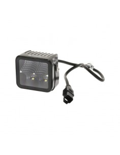 faro de trabajo led indirecto, 40 w, 4800 lm, cuadrado, 12/24 v, blanco, 81 x 82,5 x 67,5 mm enchufe deutsch, luz proyec