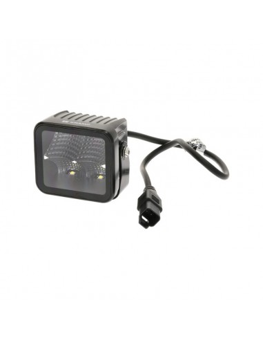faro de trabajo led indirecto, 40 w, 4800 lm, cuadrado, 12/24 v, blanco, 81 x 82,5 x 67,5 mm enchufe deutsch, luz proyec