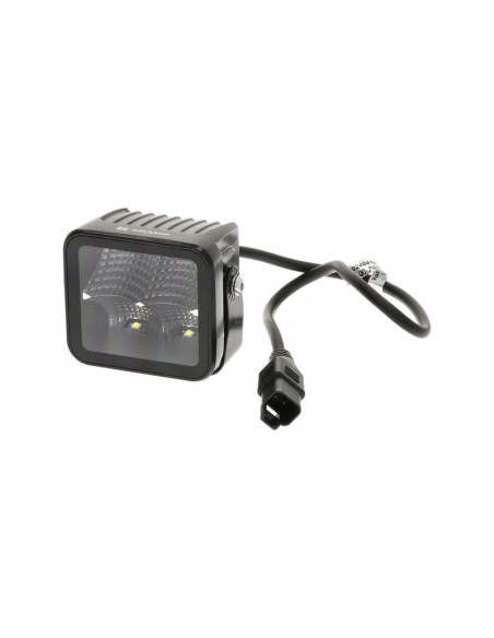 faro de trabajo led indirecto, 40 w, 4800 lm, cuadrado, 12/24 v, blanco, 81 x 82,5 x 67,5 mm enchufe deutsch, luz proyec