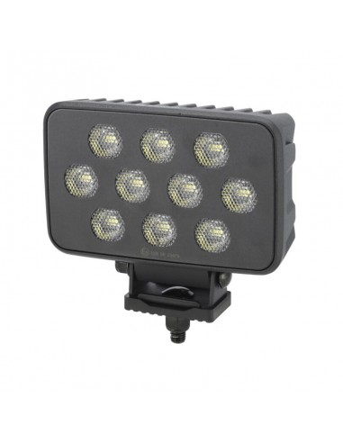 faro de trabajo led, 100 w, 8950 lm, rectangular, 12/24 v, blanco, 150 x 112 x 52,7 mm enchufe deutsch, luz proyección,