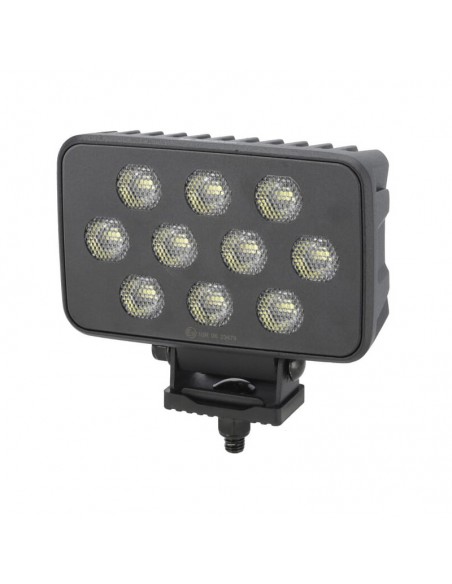 faro de trabajo led, 100 w, 8950 lm, rectangular, 12/24 v, blanco, 150 x 112 x 52,7 mm enchufe deutsch, luz proyección,