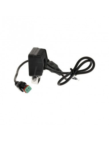 faro de trabajo led, 12 w, 1200 lm, cuadrado, 12/24 v, blanco, 53,7 x 75,5 x 32,3 mm enchufe deutsch, luz de proyección,
